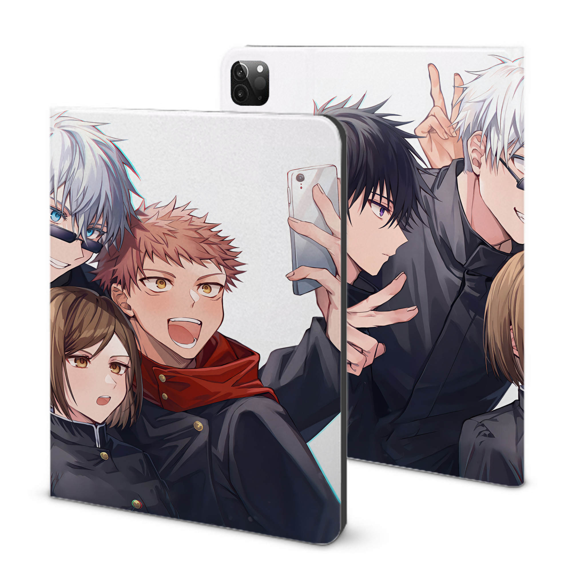 （画像用） 呪術廻戦 Jujutsu Kaisen IPadケース ペンホルダー付き ブックスタイルデザイン